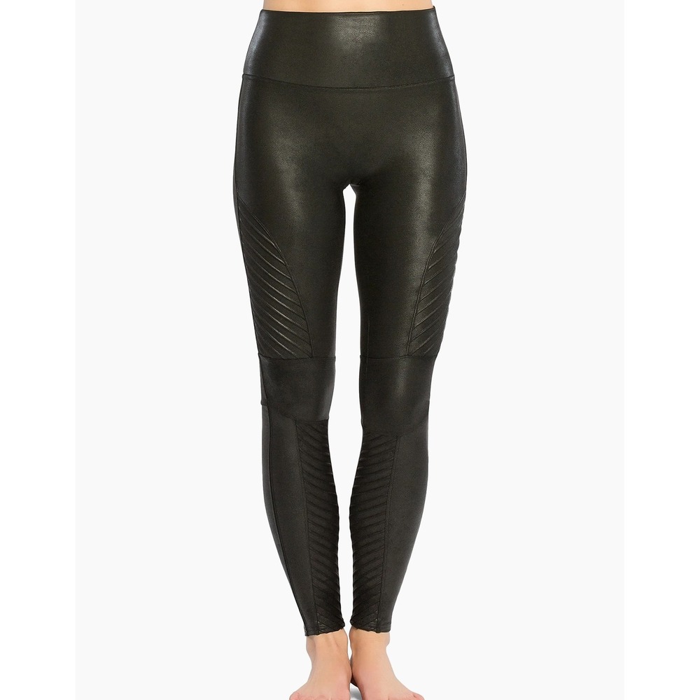 Spanx Faux Leather moto Leggings Sculpting Shaping Tights‎ size small S
